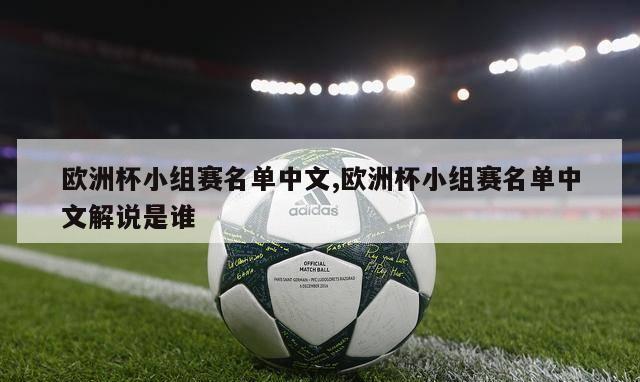 欧洲杯小组赛名单中文,欧洲杯小组赛名单中文解说是谁